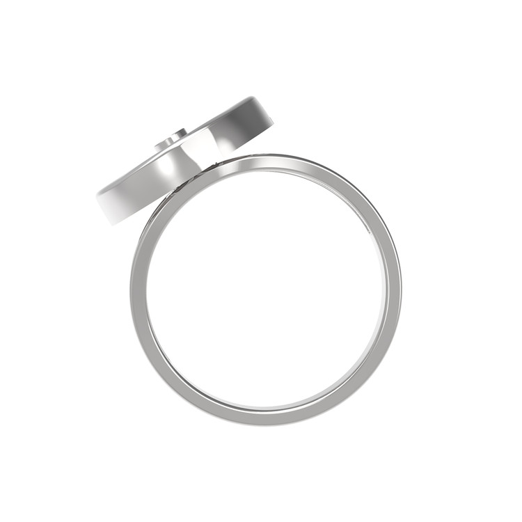 Кольцо из белого золота c бриллиантами и лазуритом