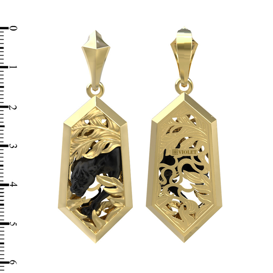 Подвеска из лимонного золота