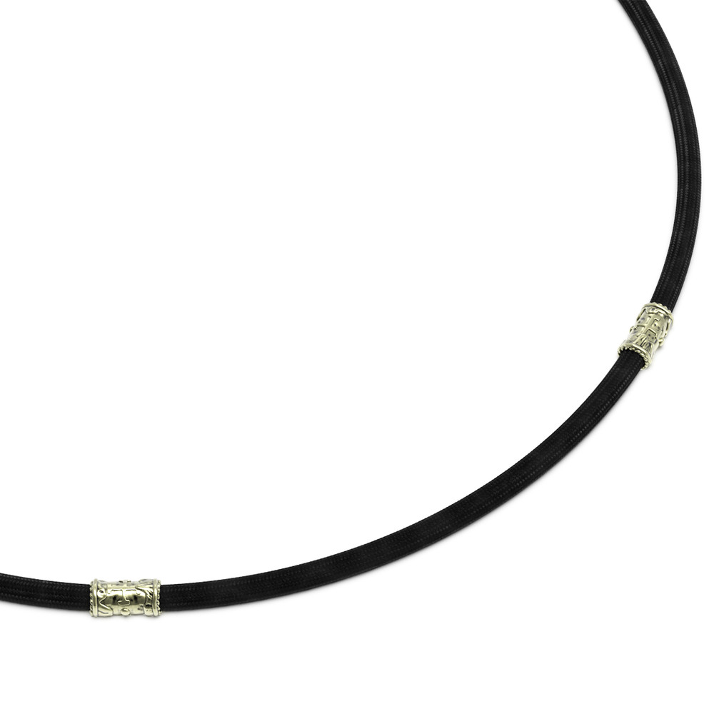 Шнурок шёлковый из зелёного золота c шёлковым шнурком