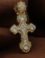 Крест из лимонного золота 585 пробы