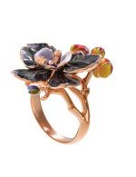 Кольцо из золота 585 пробы c эмалью