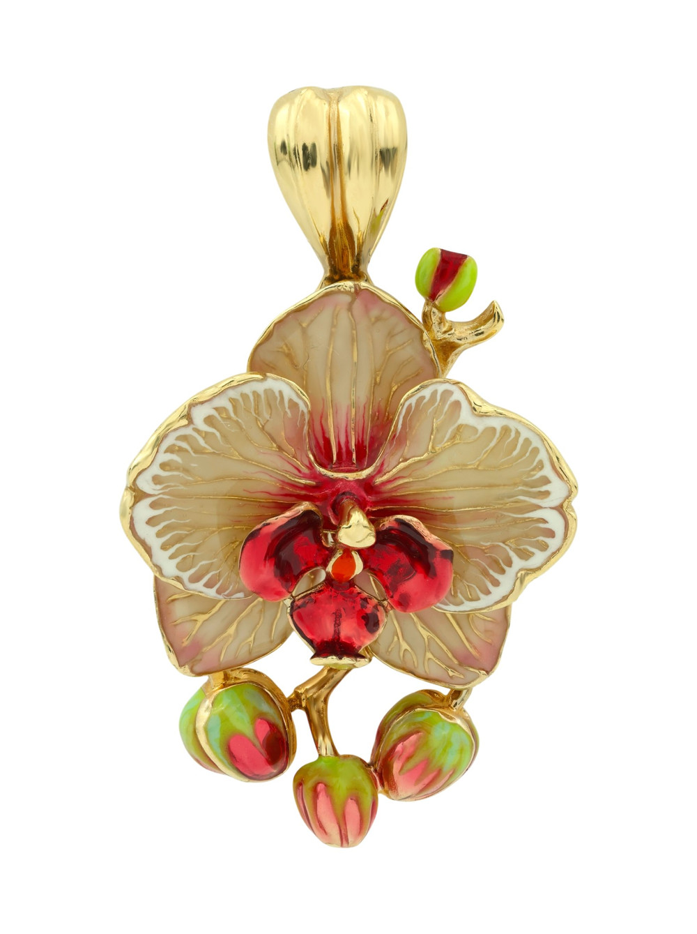 Подвеска из лимонного золота c эмалью