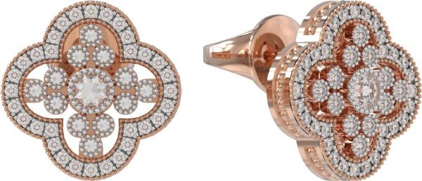 Серьги из золота 585 пробы c бриллиантами