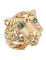 Кольцо из золота c изумрудом и рубином