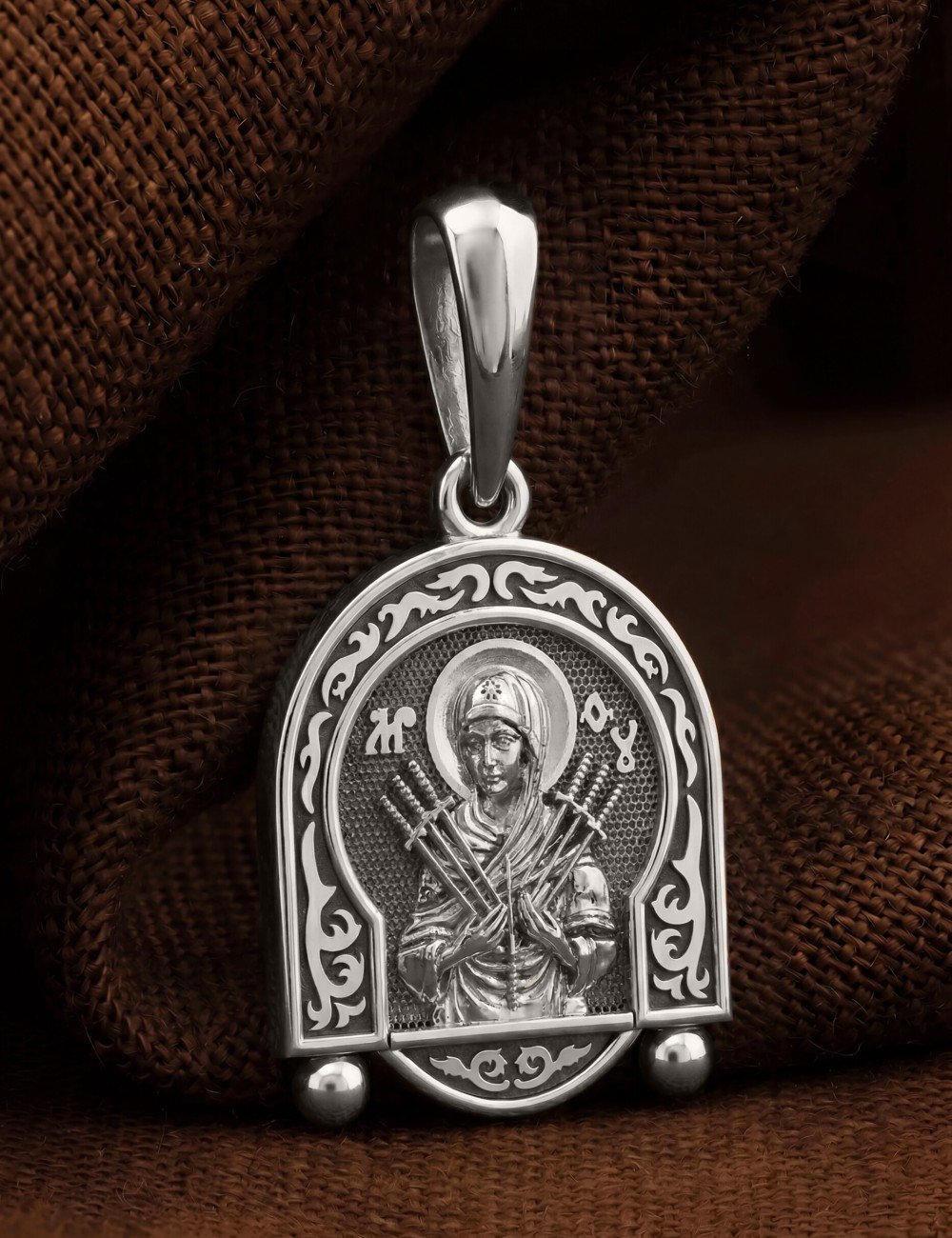 Образок из белого золота 585 пробы