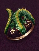 Кольцо из золота 585 пробы c эмалью