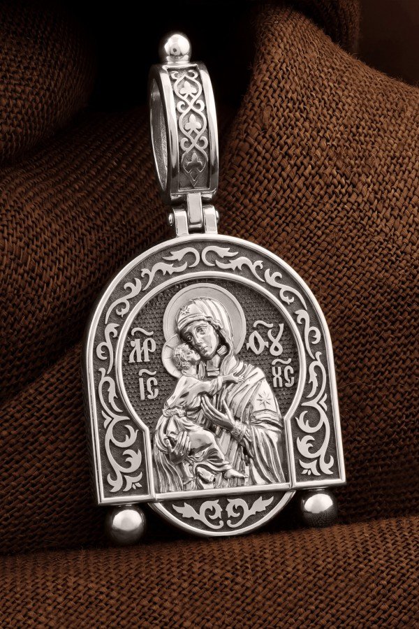 Образок из белого золота 585 пробы