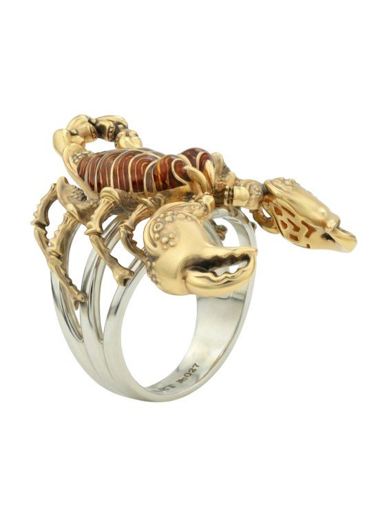 Кольцо из лимонного золота c эмалью