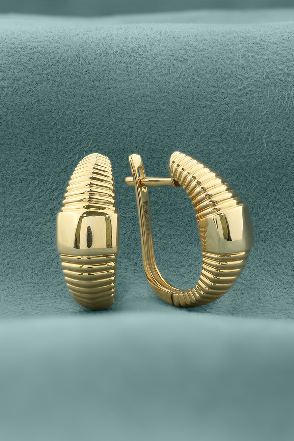 Серьги из лимонного золота