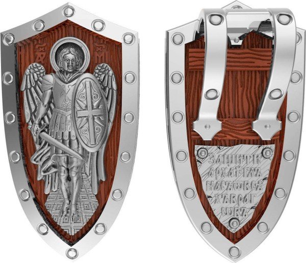 Образок из белого золота 585 пробы c деревом груши