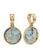Серьги из золота 585 пробы c эмалью