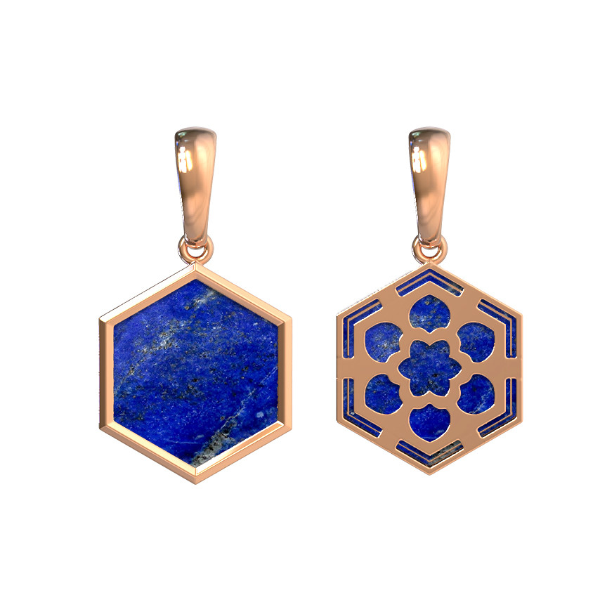 Подвеска из золота c лазуритом