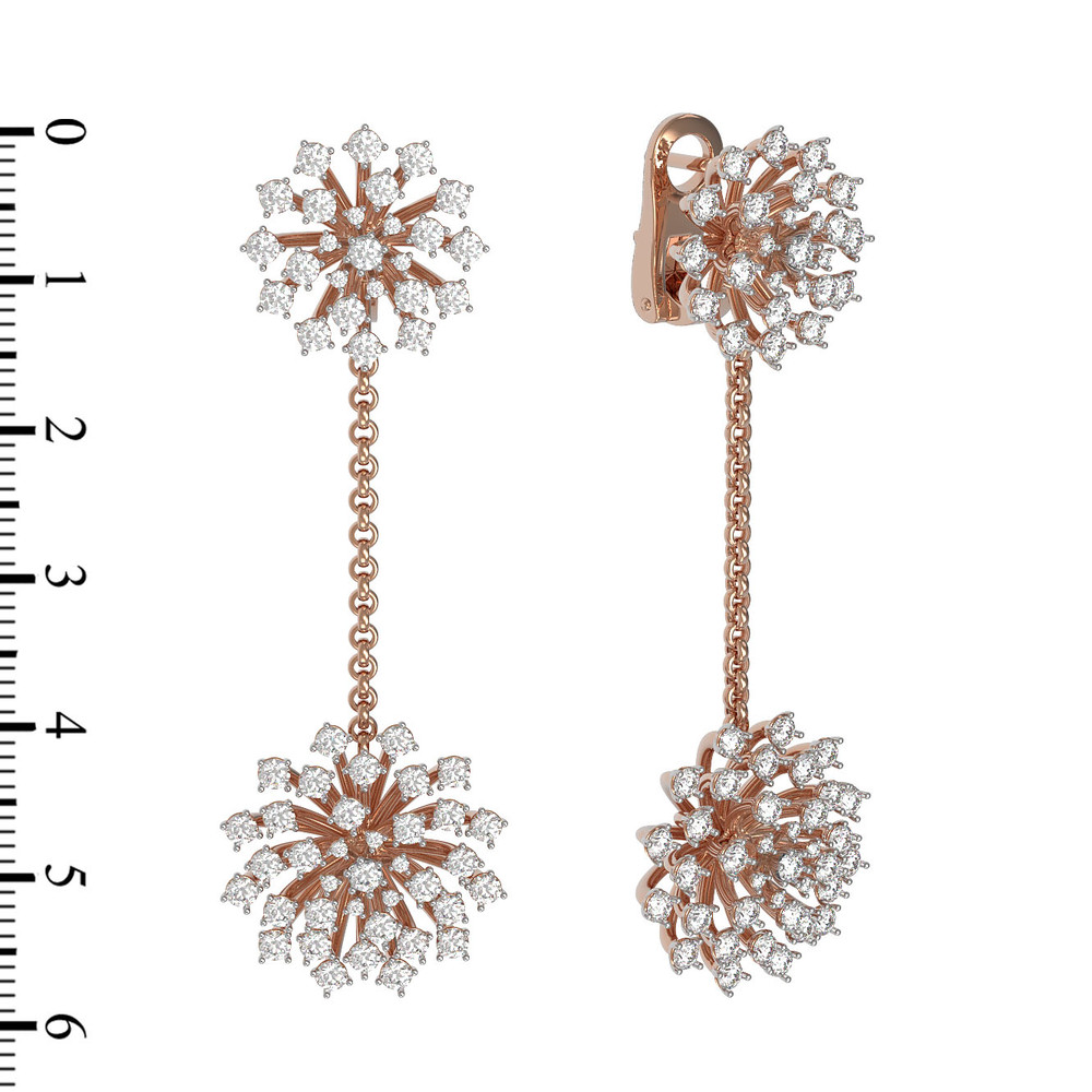 Серьги из золота c бриллиантами