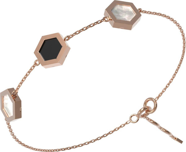 Браслет из золота c ониксом и перламутром