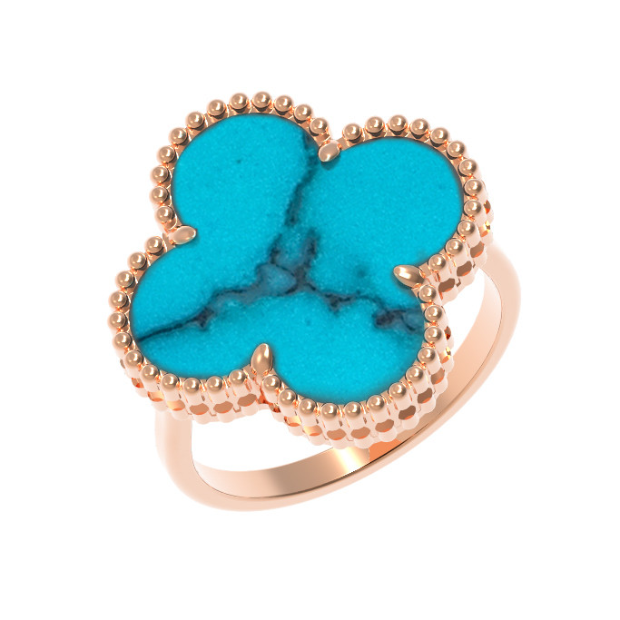 Кольцо из золота c бирюзой