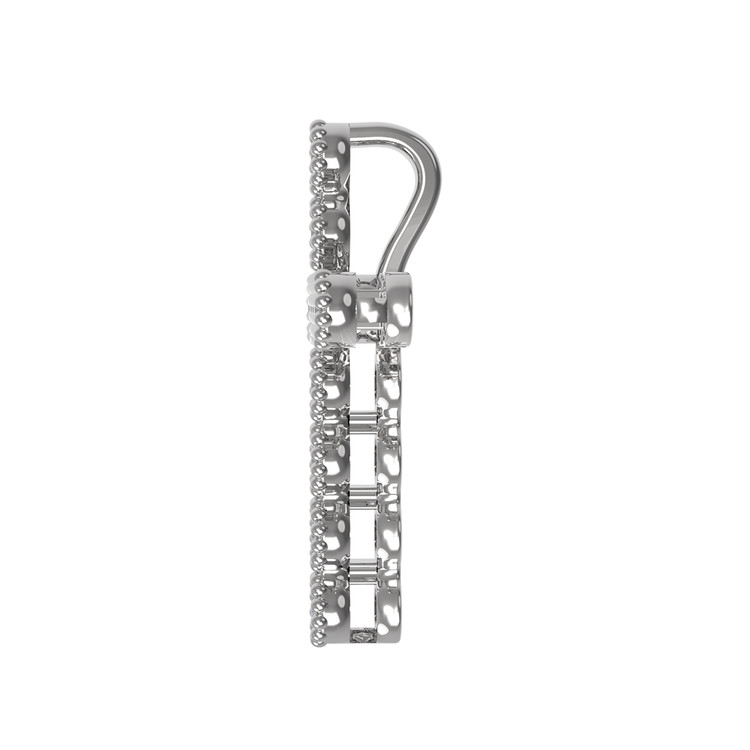 Крест из белого золота c бриллиантами