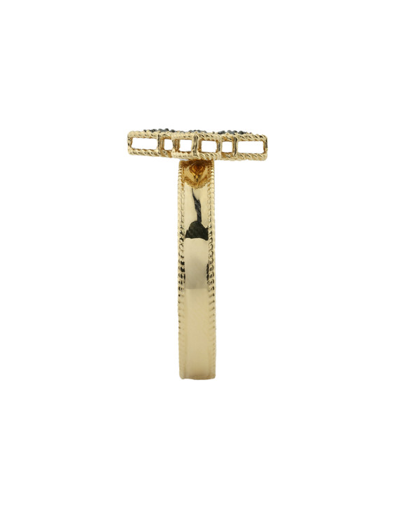 Кольцо из лимонного золота c бриллиантами