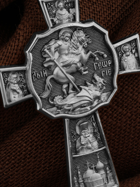 Крест из белого золота