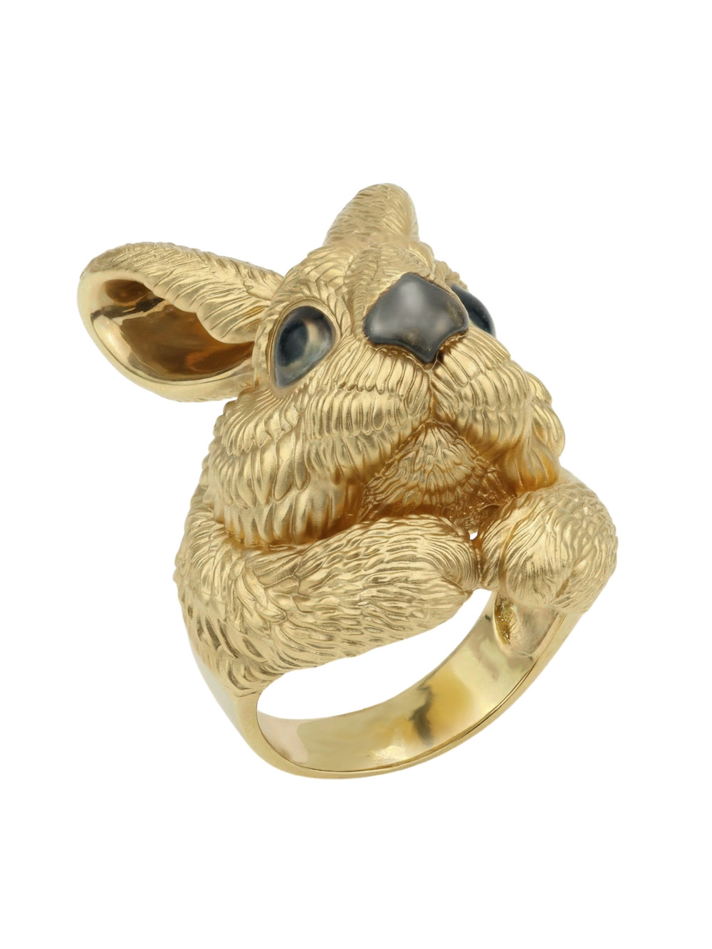 Кольцо из лимонного золота c эмалью