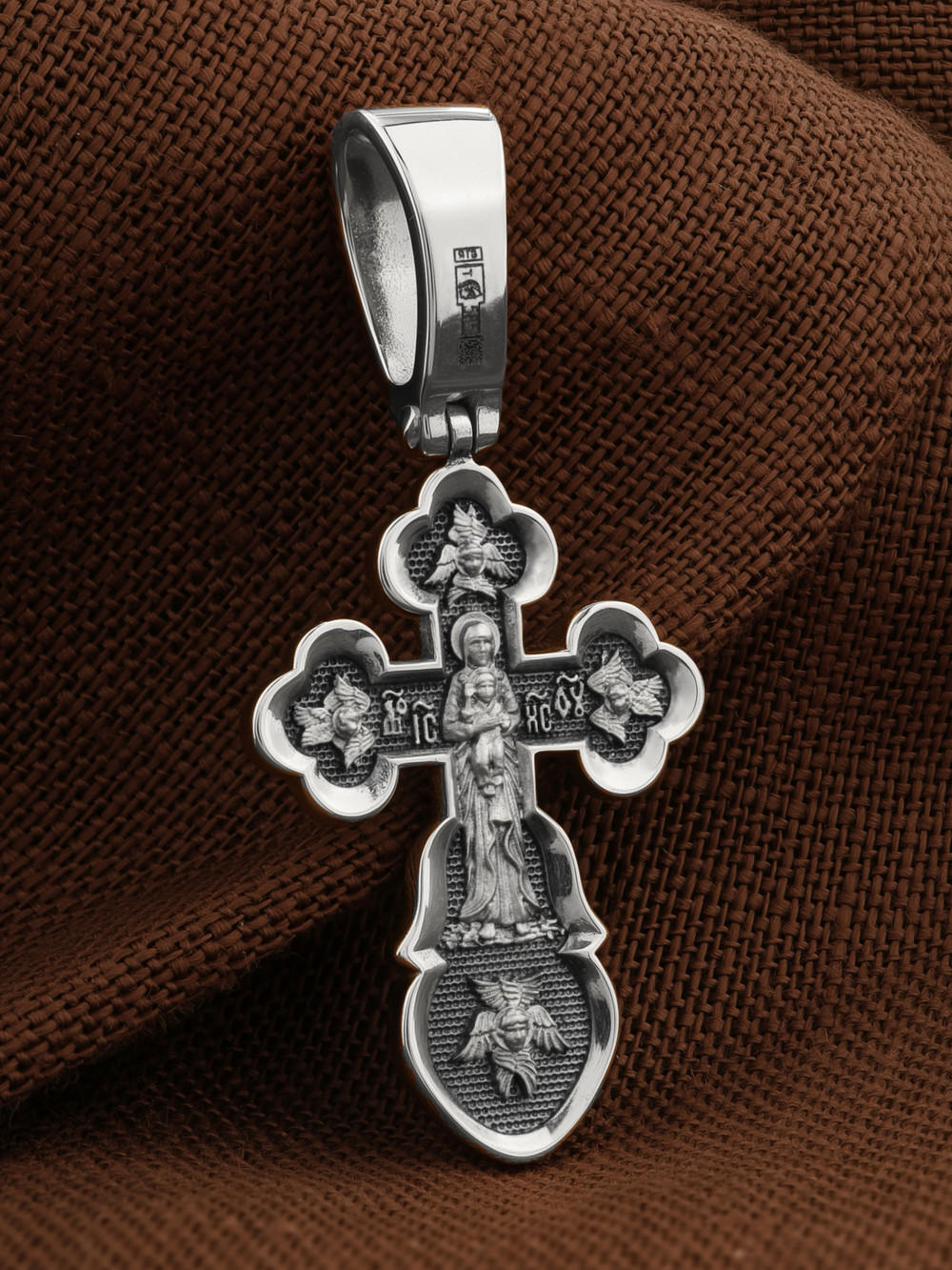 Крест из белого золота