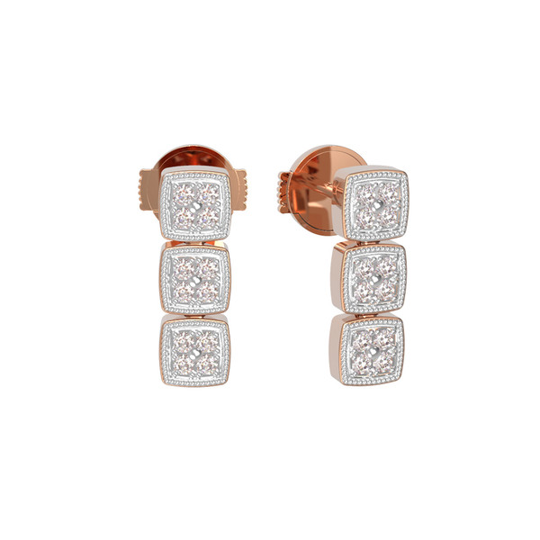 Серьги из золота c бриллиантами