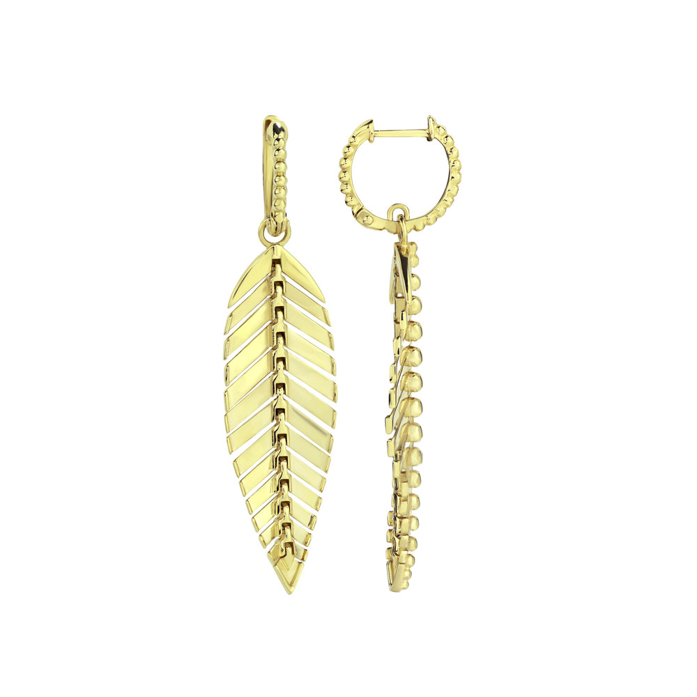 Серьги из лимонного золота