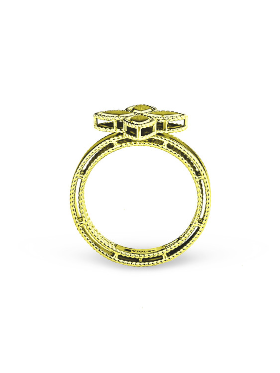 Кольцо из лимонного золота