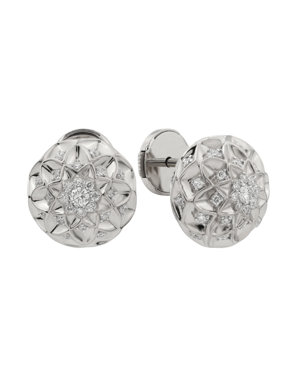 Серьги из белого золота c бриллиантами