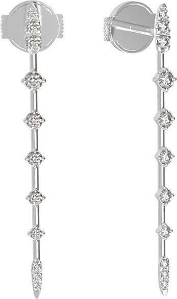 Серьги из белого золота c бриллиантами