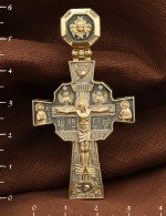 Крест из лимонного золота 585 пробы