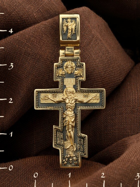 Крест из лимонного золота