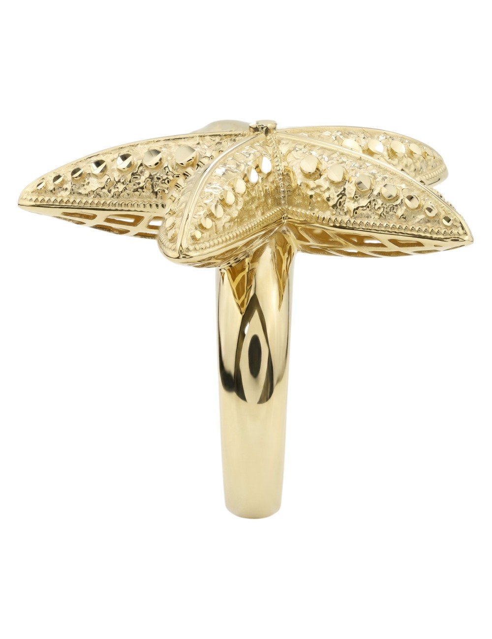 Кольцо из лимонного золота c рубином