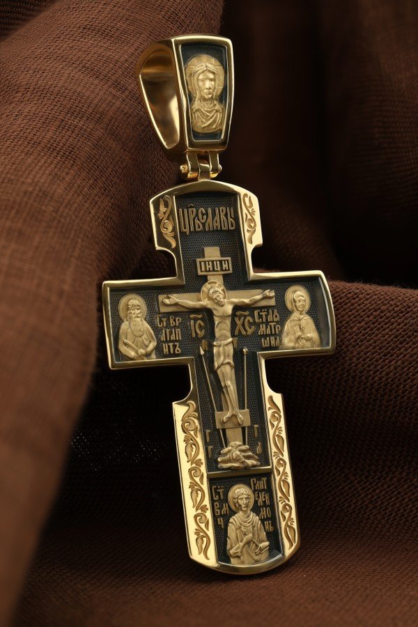 Крест из лимонного золота