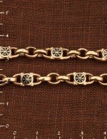 Цепь из золота 585 пробы c эмалью