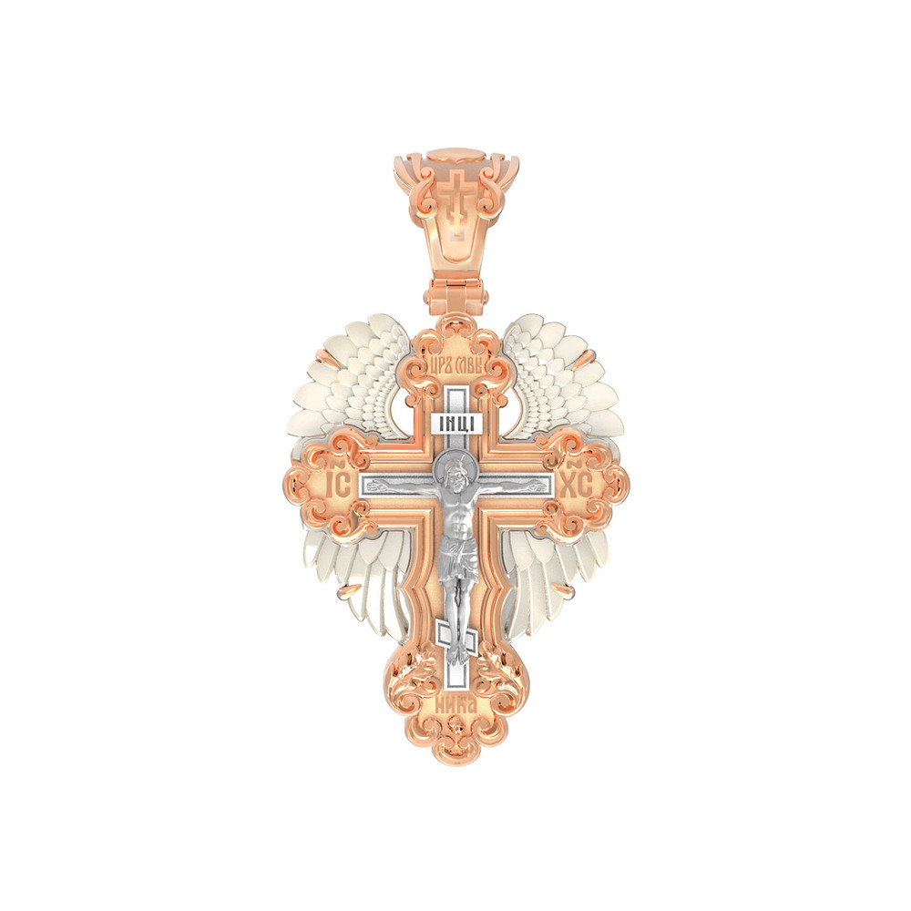 Крест из золота c перламутром