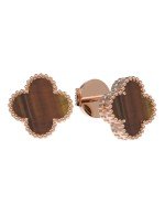 Серьги из золота 585 пробы c тигровым глазом