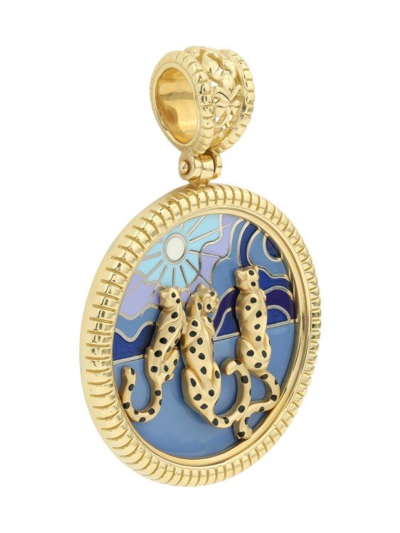 Подвеска из лимонного золота c эмалью