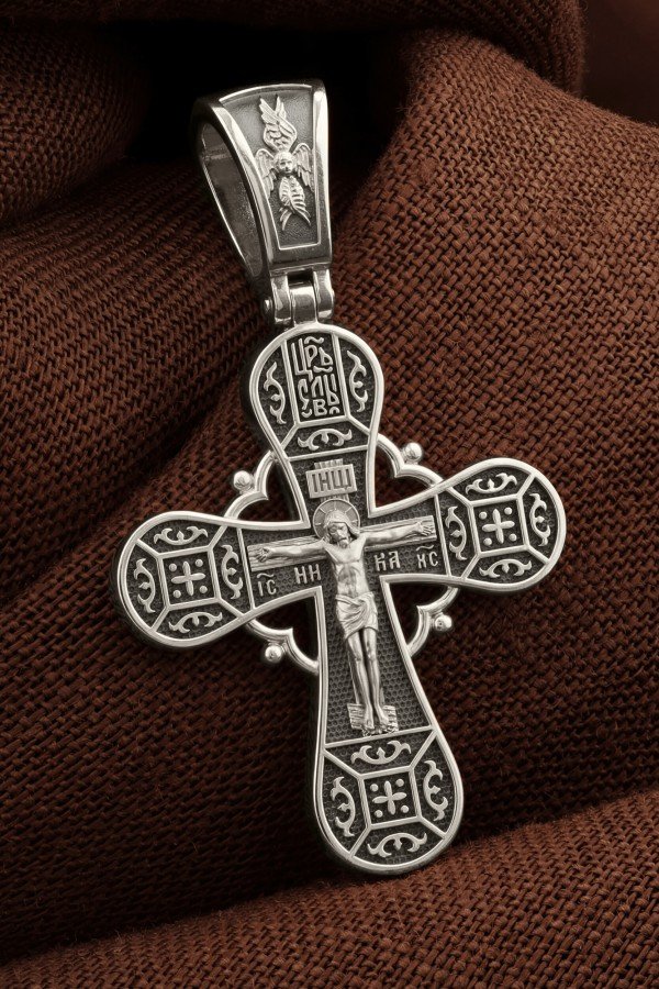 Крест из белого золота