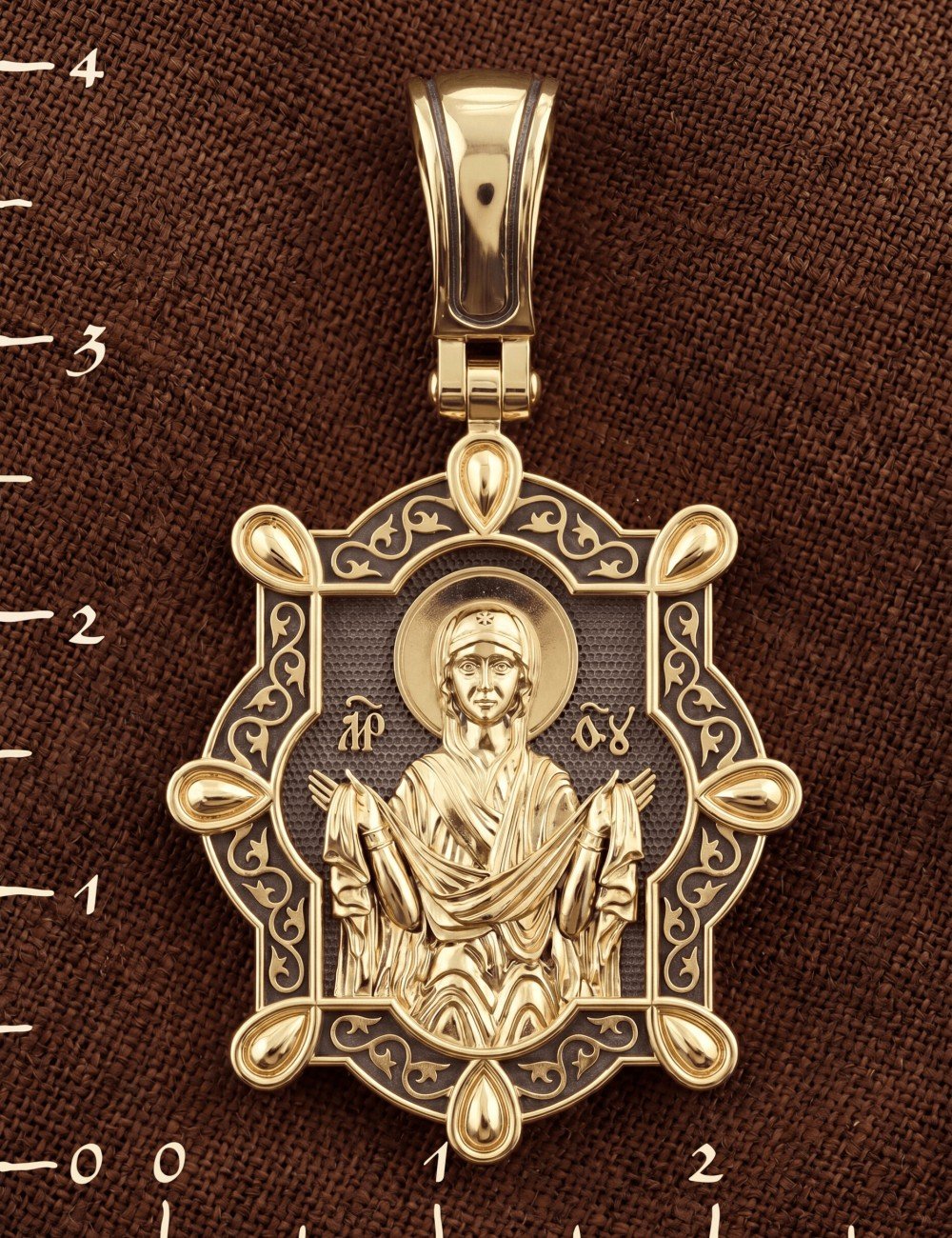 Образок из лимонного золота