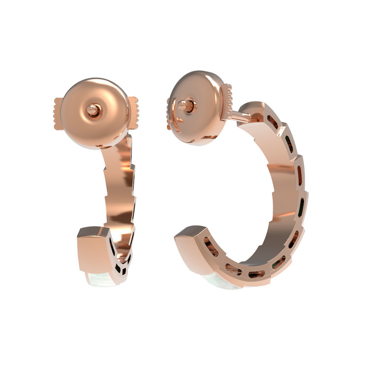 Серьги из золота c перламутром