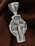 Крест из белого золота 585 пробы