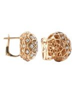 Серьги из золота 585 пробы c бриллиантами