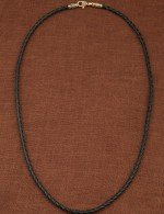 Гайтан из лимонного золота c кожаным шнурком