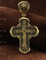 Крест из лимонного золота 585 пробы