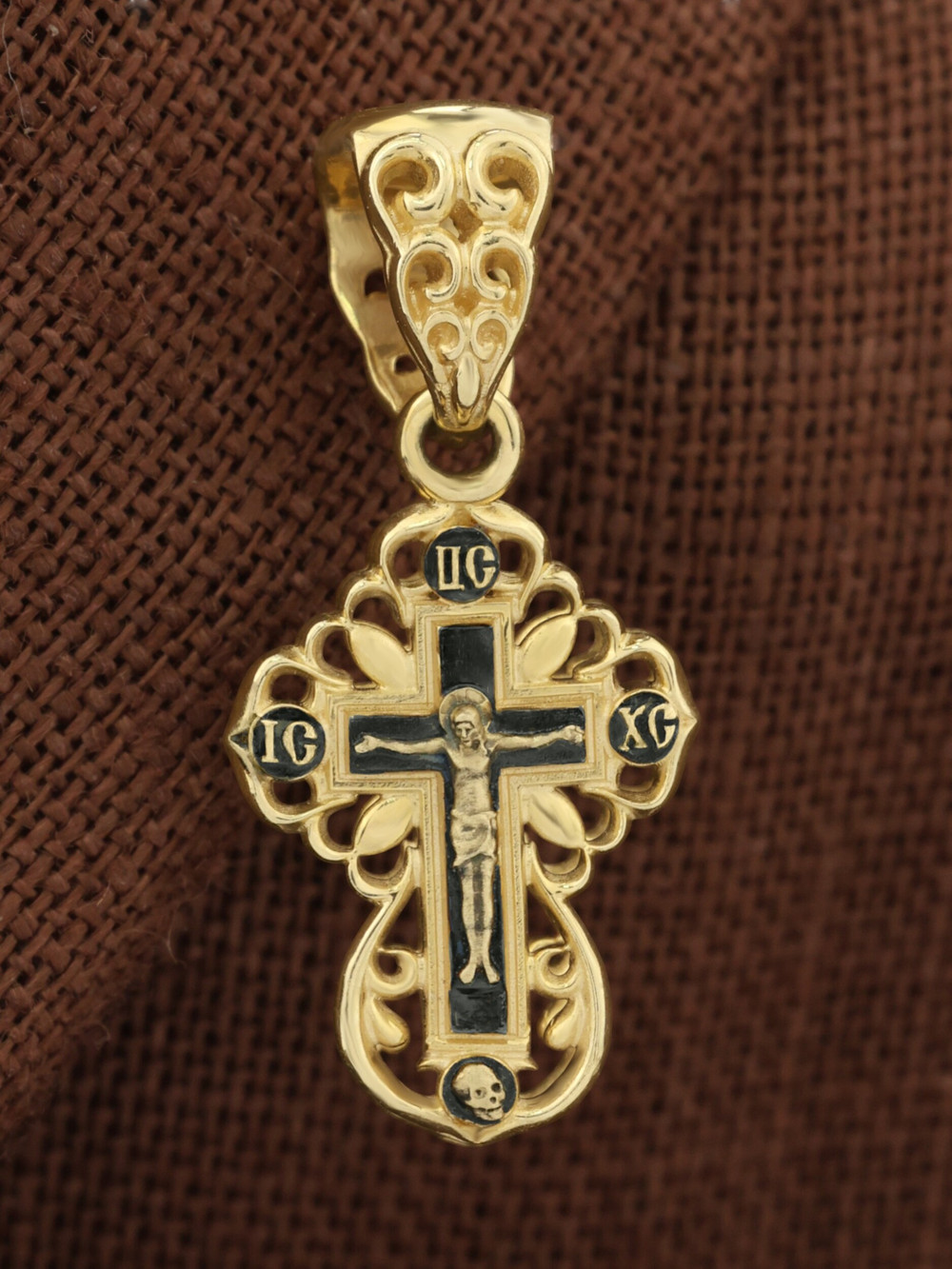 Крест из лимонного золота