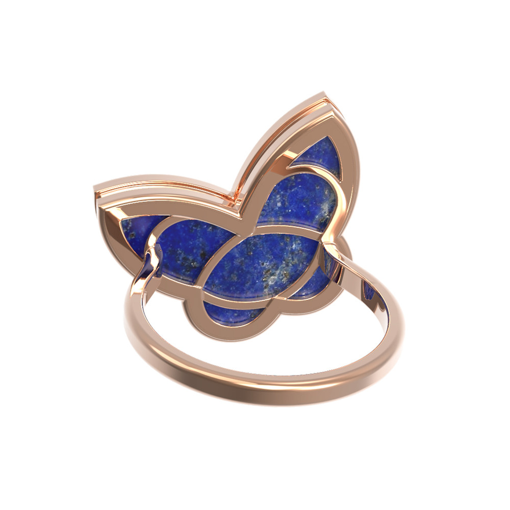 Кольцо из золота c лазуритом