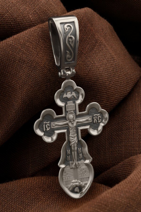 Крест из белого золота