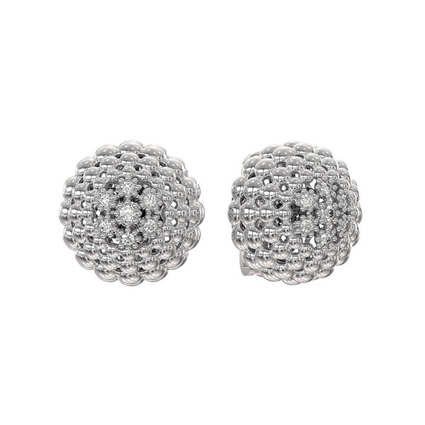 Серьги из белого золота c бриллиантами