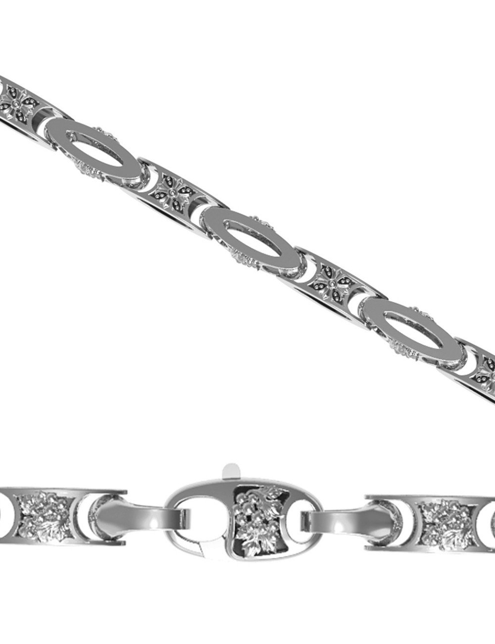 Цепь из белого золота 585 пробы