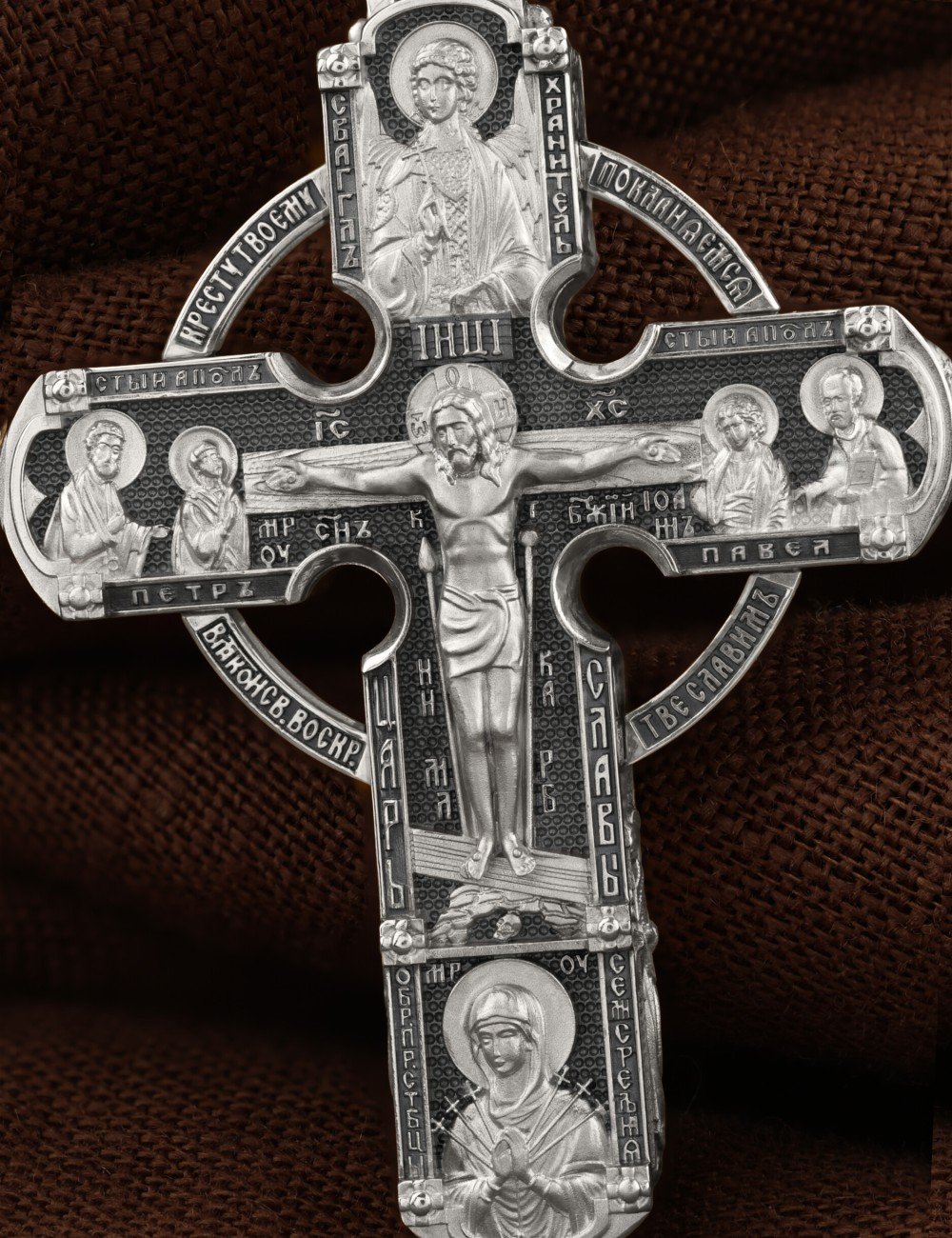 Крест из белого золота 585 пробы